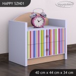 Nočna omarica Happy babies Barvne črte 30 SZN1